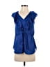 Rebecca Taylor 100% Polyester Blue Sleeveless Blouse Size 0 - photo 1