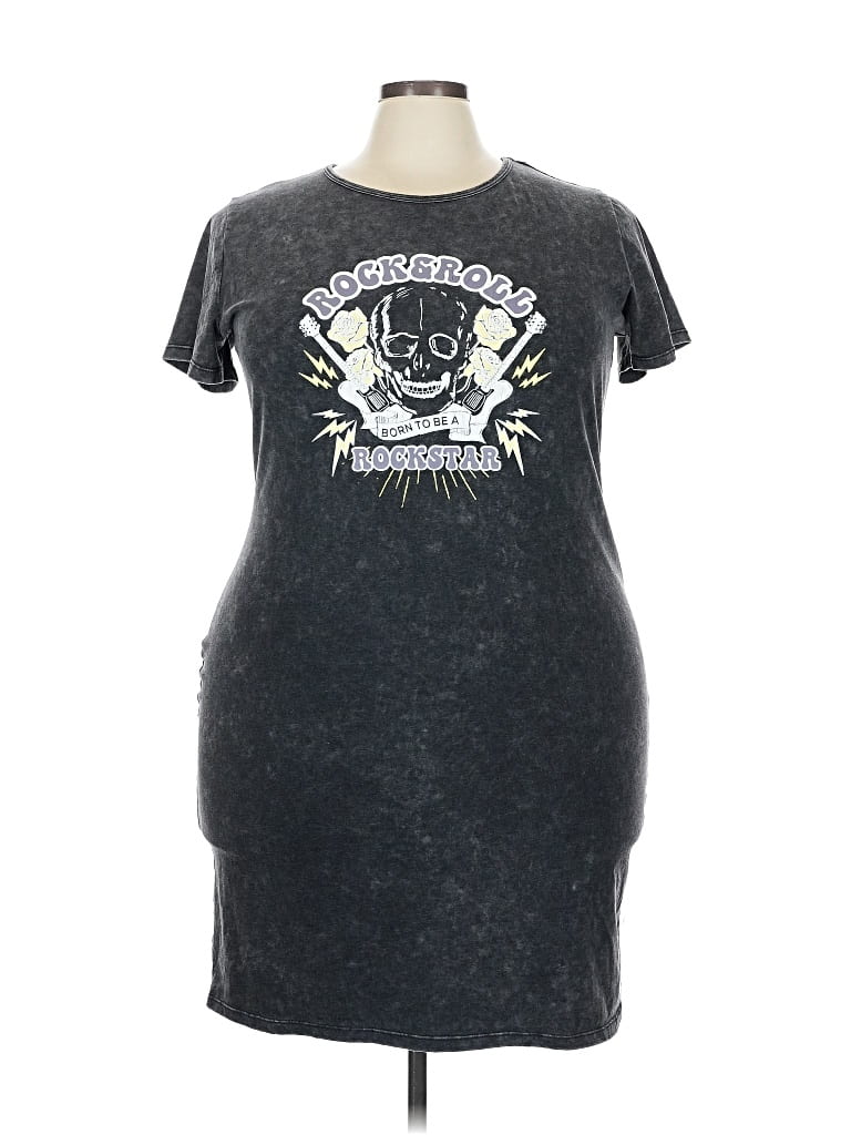 Pre-owned Assorted Brands Casual Dress In Gray