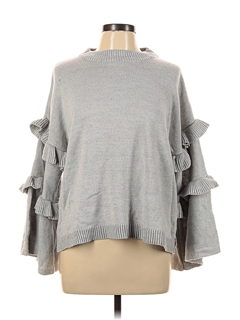 Pre-owned Mud Pie Pullover Sweater In Gray
