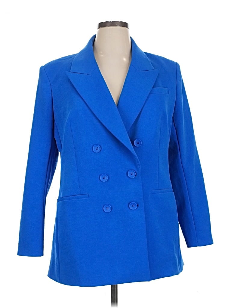 Pre-owned Express Blazer Jacket In Blue