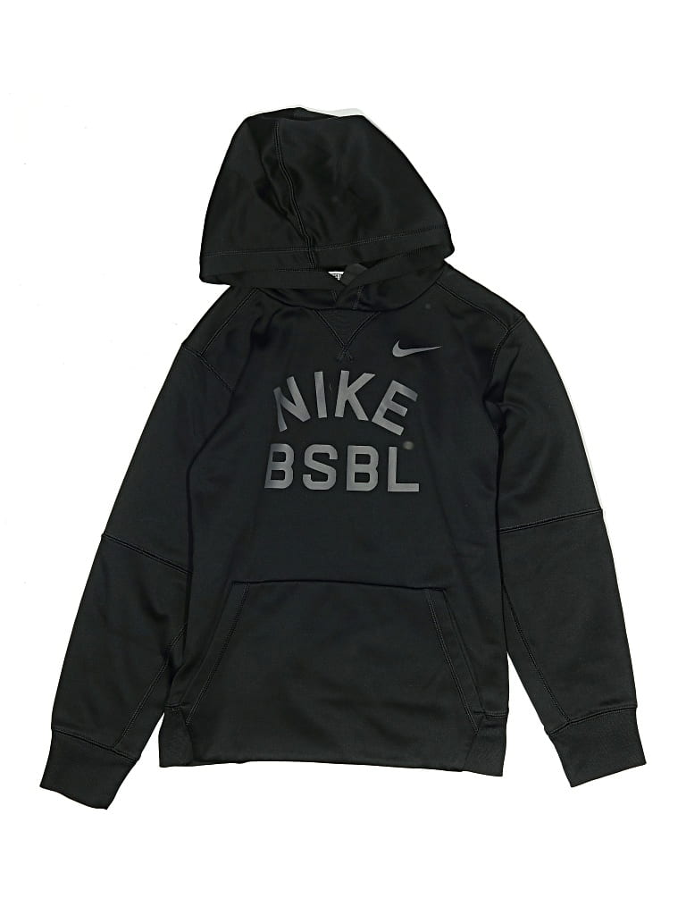 Pre-owned Nike Kids' Pullover Hoodie In Black