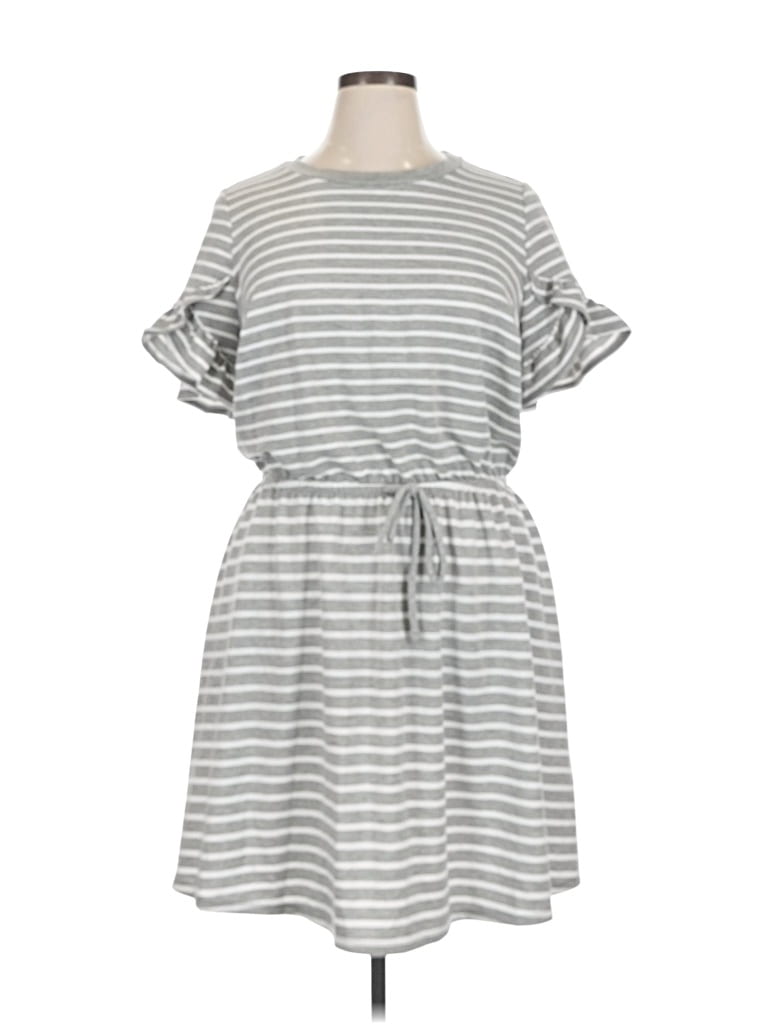 Pre-owned Lane Bryant Casual Dress In Gray