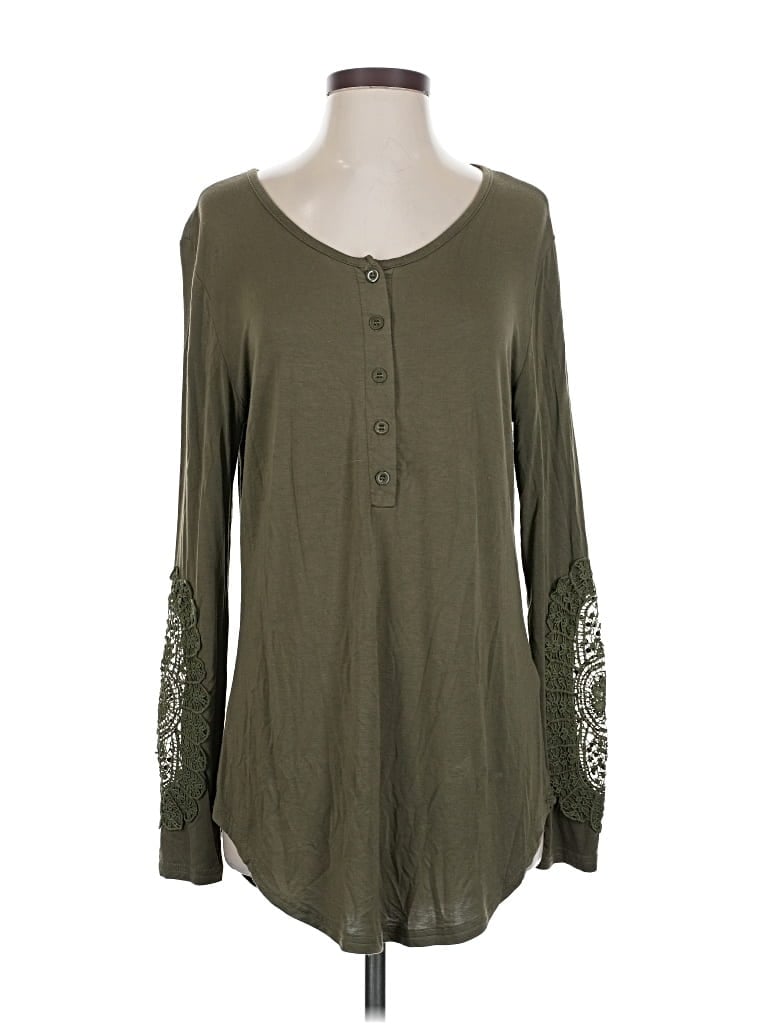 Pre-owned Amaryllis Long Sleeve Blouse In Green
