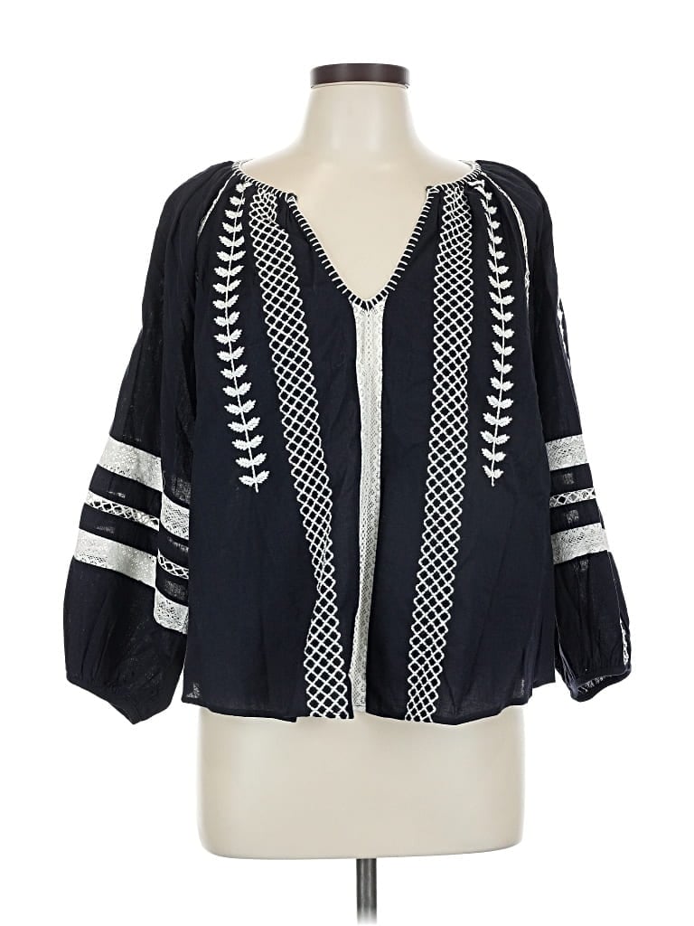 Karen Kane 3/4 Sleeve Blouse In Blue