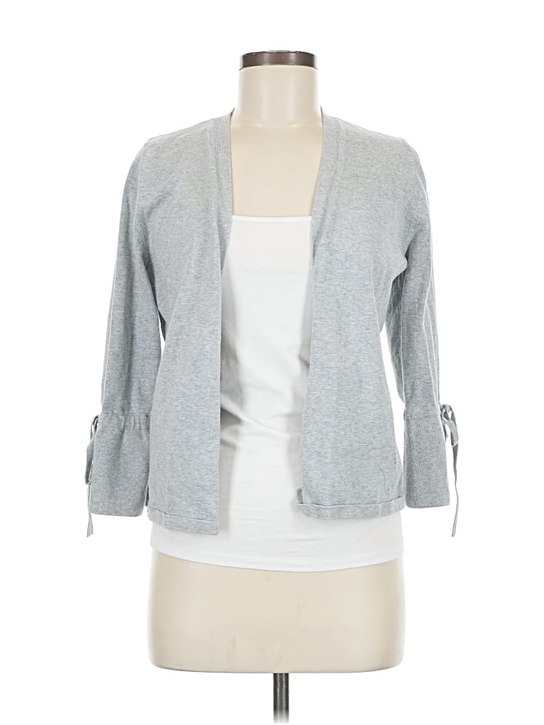 Pre-owned Ann Taylor Cardigan Sweater In Gray