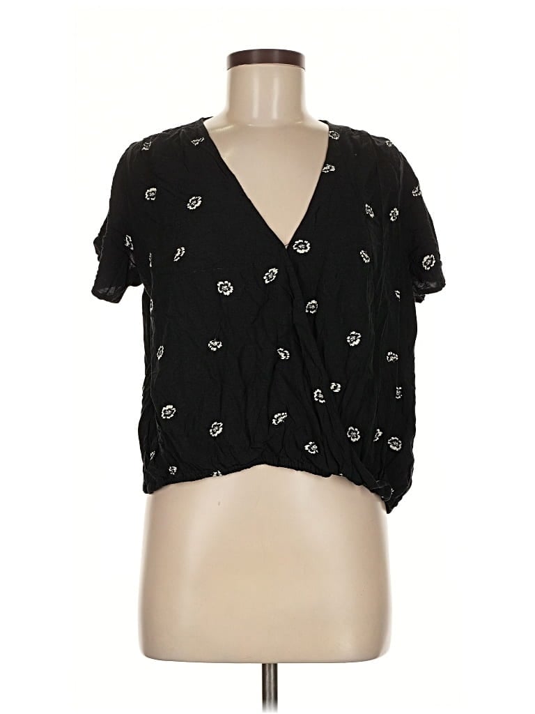 Pre-owned O'neill Short Sleeve Blouse In Black