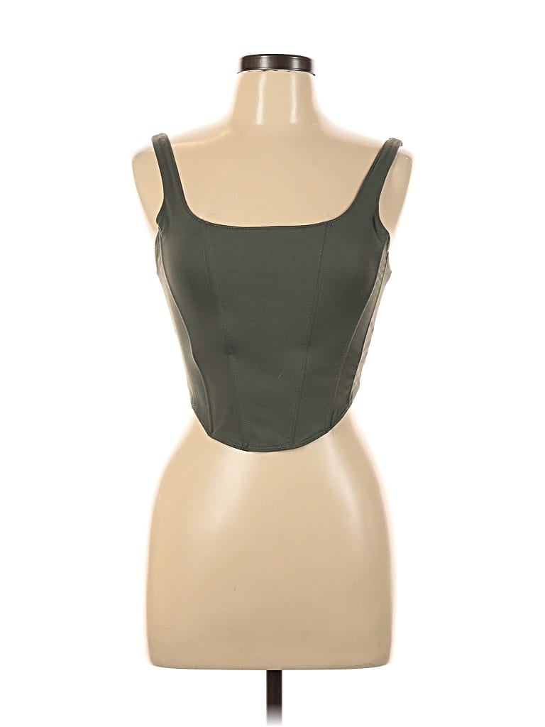 Pre-owned Reoria Sleeveless Top Green Sweetheart Neckline Tops