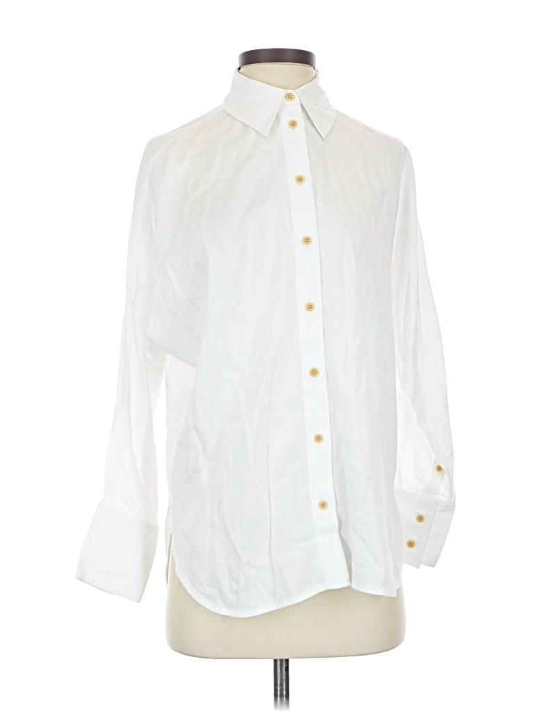 Madewell Long Sleeve Button Down Shirt In White