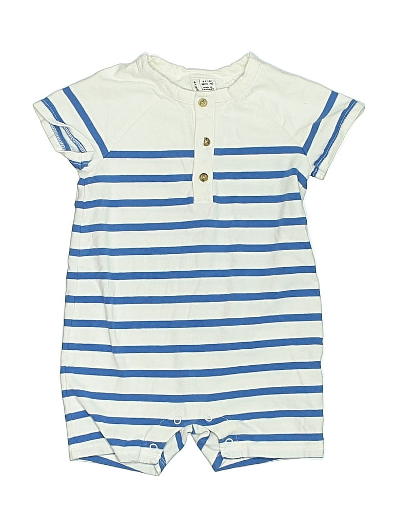 Pre-owned Janie And Jack Babies' Short Sleeve Onesie In Blue