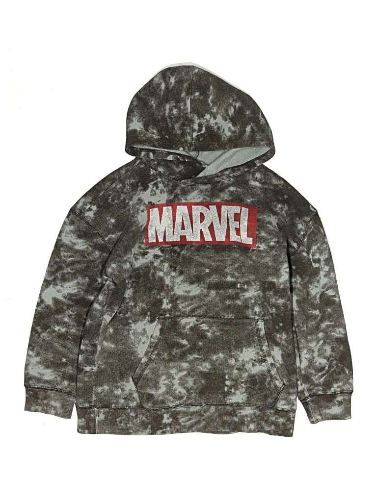 Pre-owned Marvel Kids' Pullover Hoodie In Gray