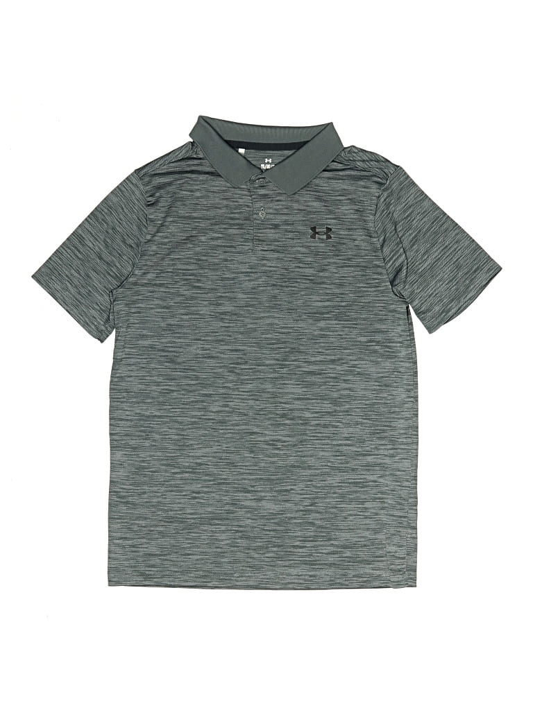 Pre-owned Under Armour Kids' Short Sleeve Polo Shirt In Gray