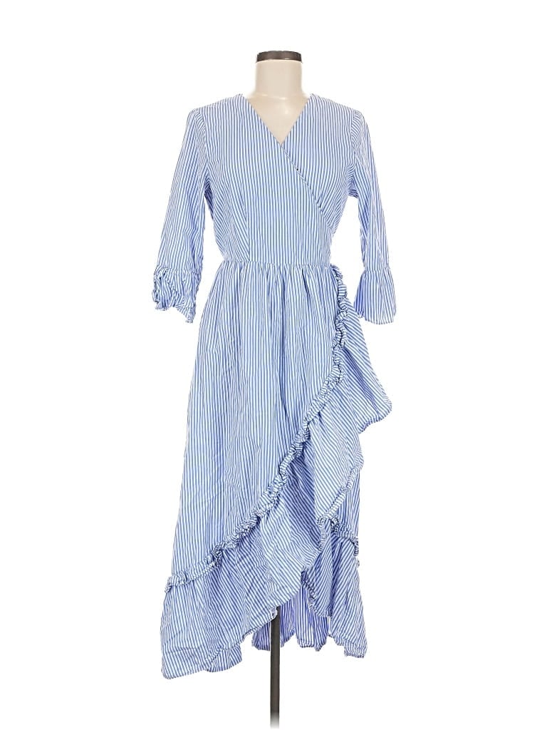 Pre-owned Who What Wear Casual Dress In Blue