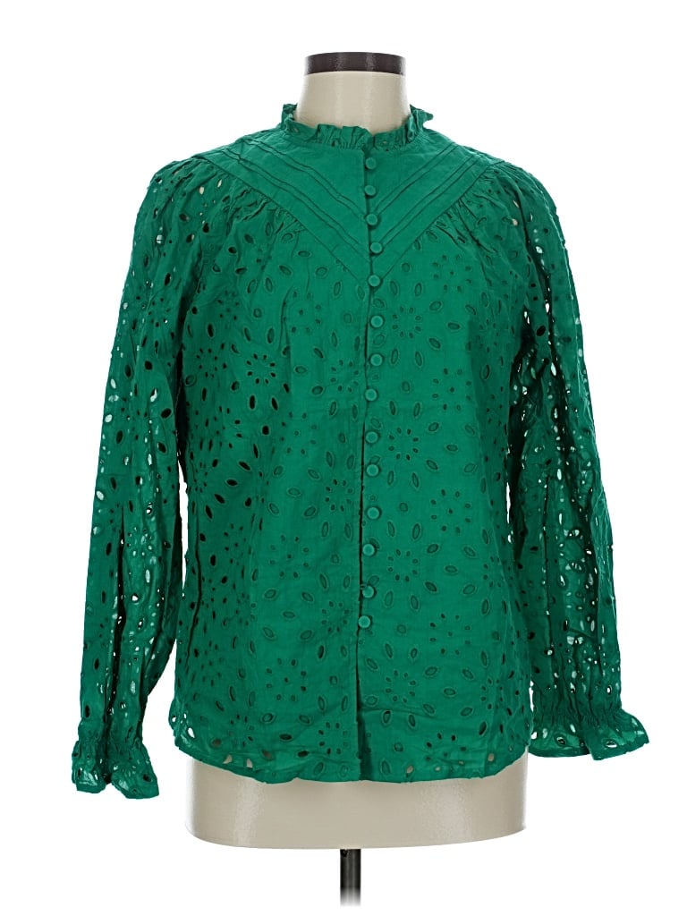 Zesica Long Sleeve Blouse In Green