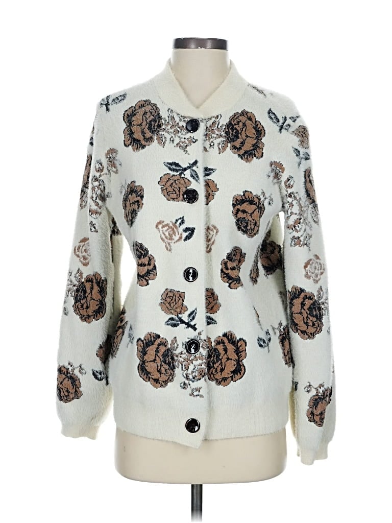 Pre-owned Cyrus Cardigan Sweater In White