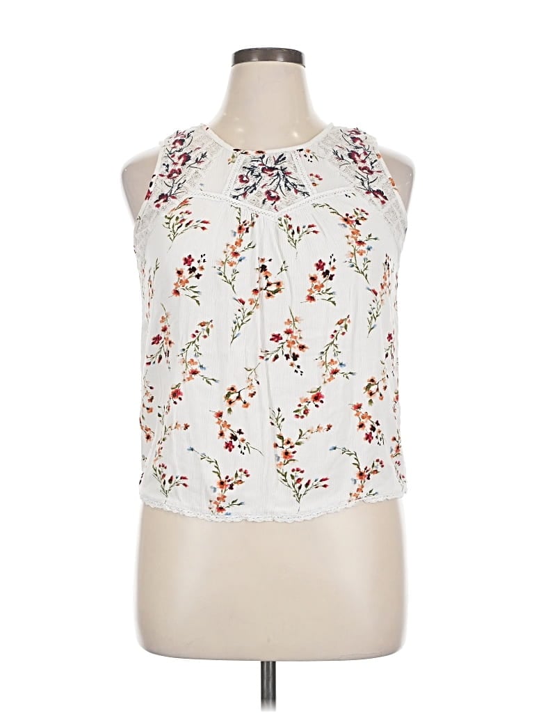 Pre-owned Mason & Belle Sleeveless Blouse In White