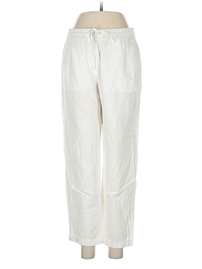 Pre-owned J.crew Factory Store Linen Pants In White