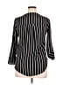 NY Collection Stripes Black 3/4 Sleeve Blouse Size M - photo 2