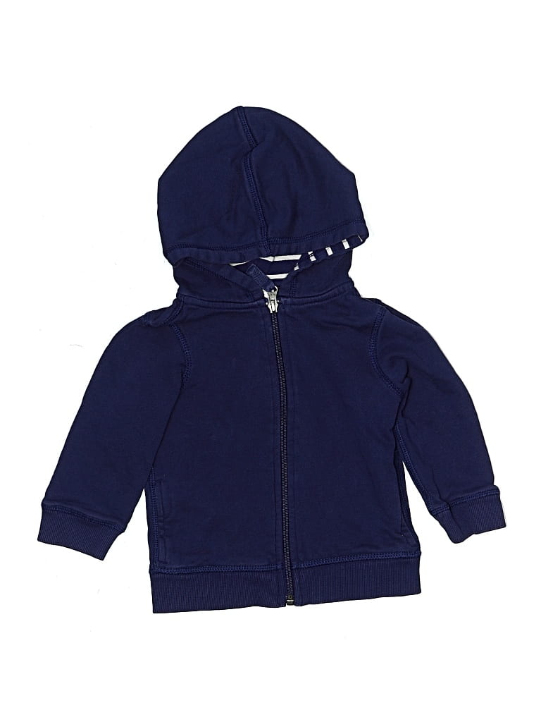 Pre-owned Hanna Andersson Kids' Zip Up Hoodie In Blue