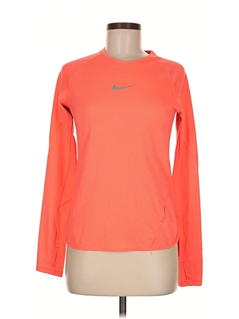 Pre-owned Nike Long Sleeve T-shirt In Orange