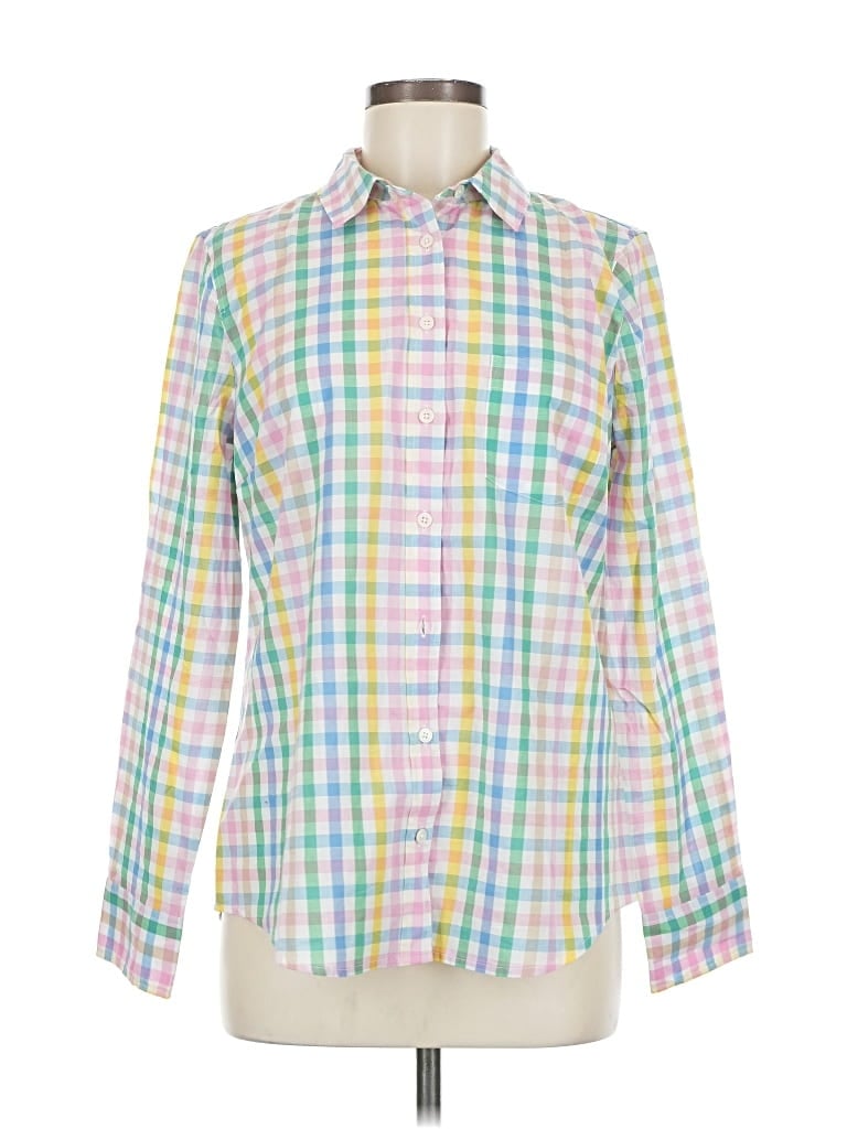 Pre-owned J.crew Factory Store Long Sleeve Button Down Shirt In Green