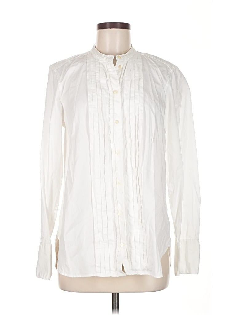 Pre-owned Gap Long Sleeve Button Down Shirt In White