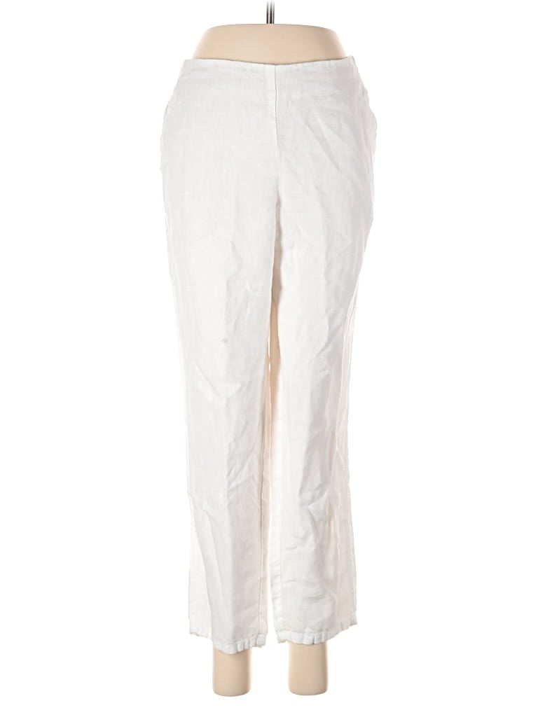 Pre-owned Jjill Linen Pants In White