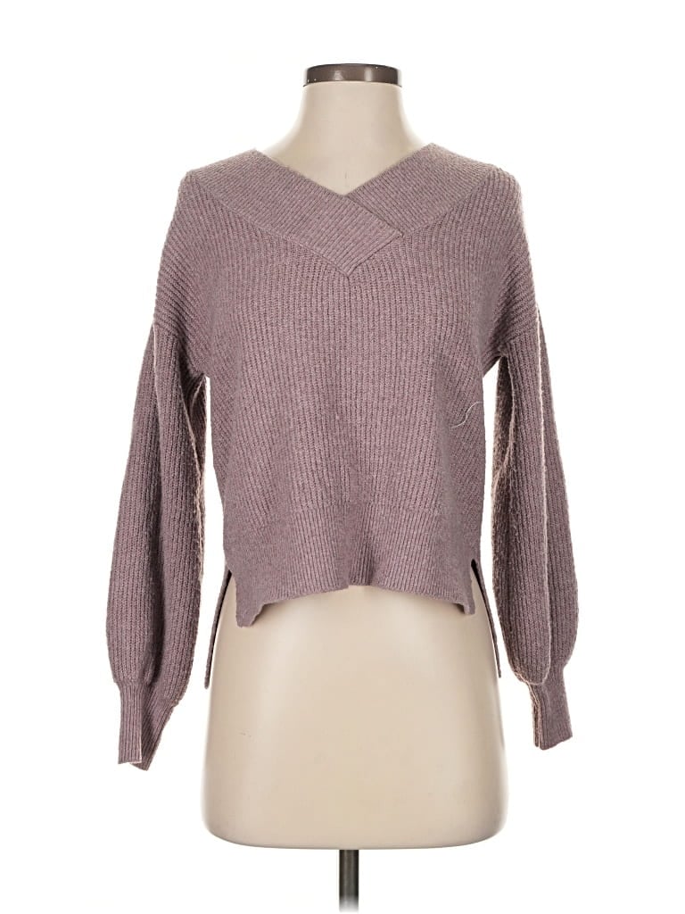 Pre-owned Pink Rose Pullover Sweater In Purple