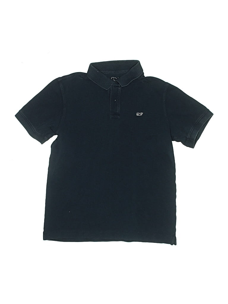 Pre-owned Vineyard Vines Kids' Short Sleeve Polo Shirt In Black