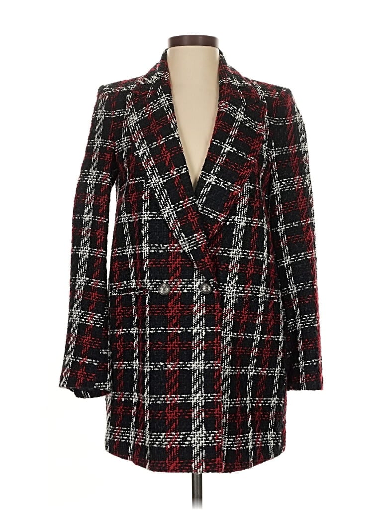 Pre-owned Zara Coat In Burgundy