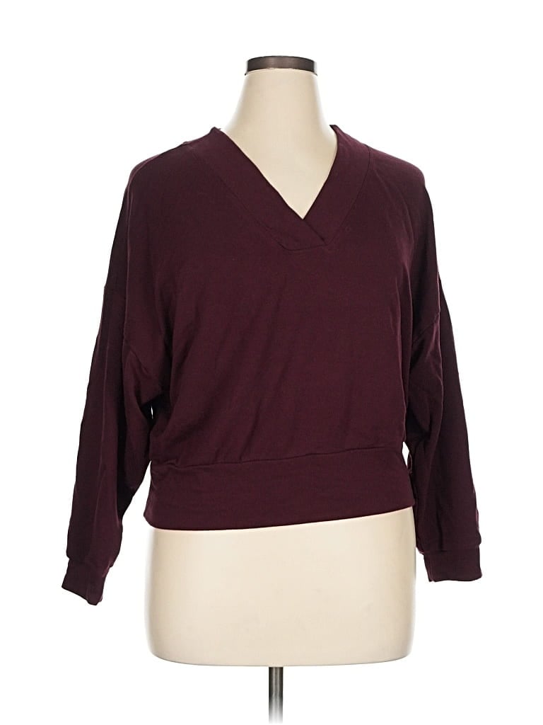 Pre-owned Active By Old Navy Pullover Sweater In Burgundy