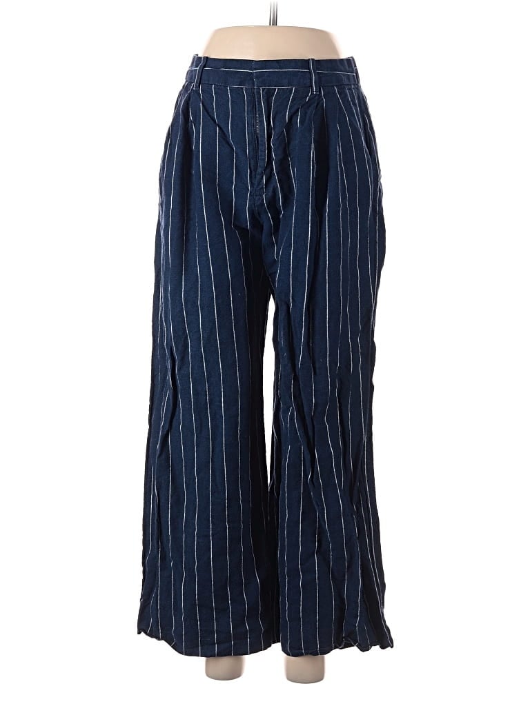 Pre-owned Gap Linen Pants In Blue