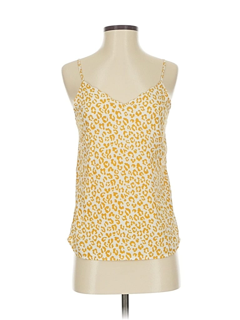 Pre-owned Miami Sleeveless Top Yellow Sweetheart Neckline Tops