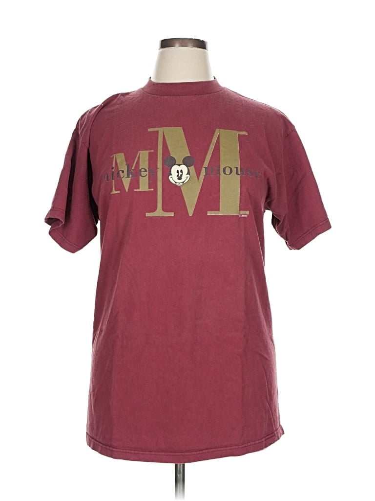 Pre-owned Assorted Brands Short Sleeve T-shirt In Burgundy