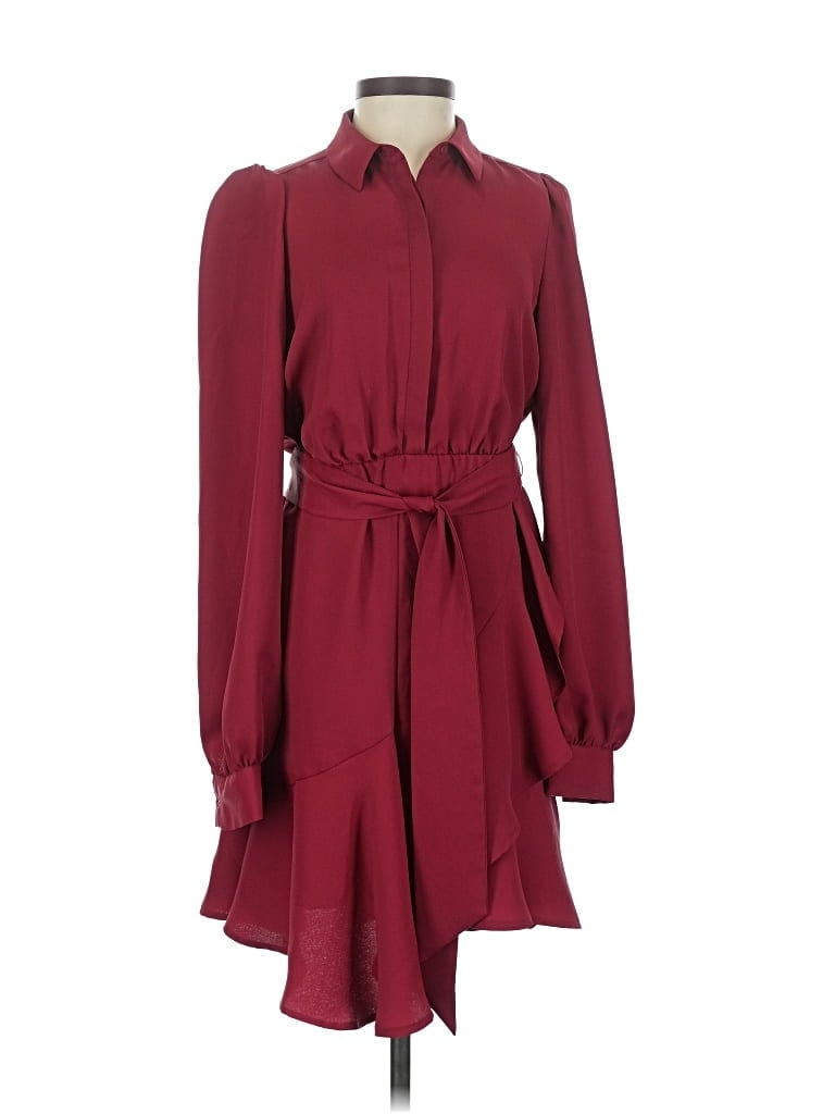 Pre-owned Express Casual Dress In Burgundy