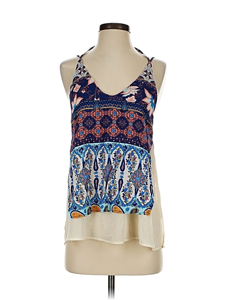 Pre-owned Sans Souci Sleeveless Blouse In Blue