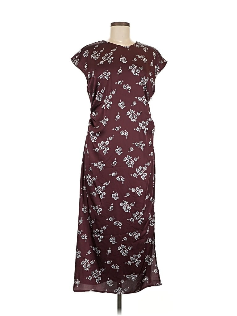 Pre-owned A New Day Casual Dress In Burgundy