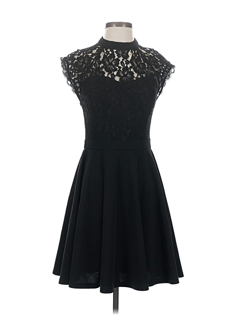 Pre-owned Jun & Ivy Cocktail Dress In Black