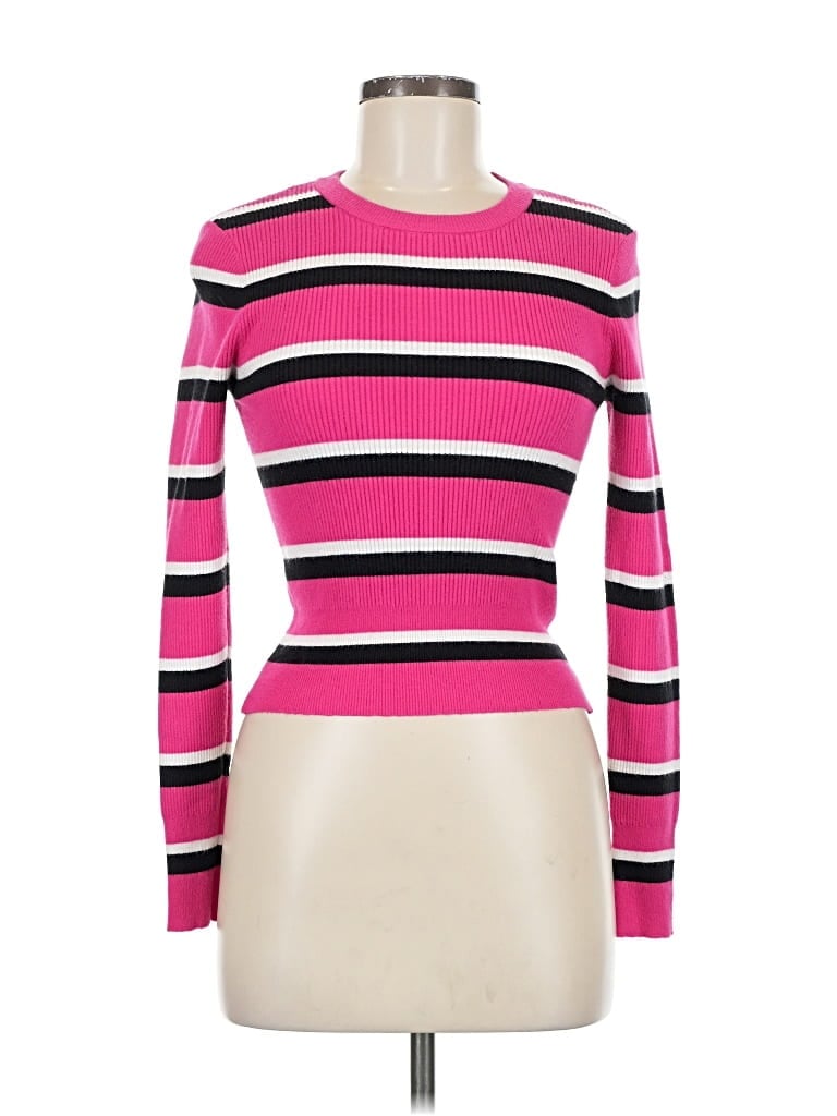 Pre-owned No Comment Long Sleeve Turtleneck In Pink