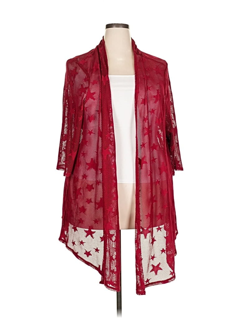 Pre-owned Catherines Kimono In Burgundy