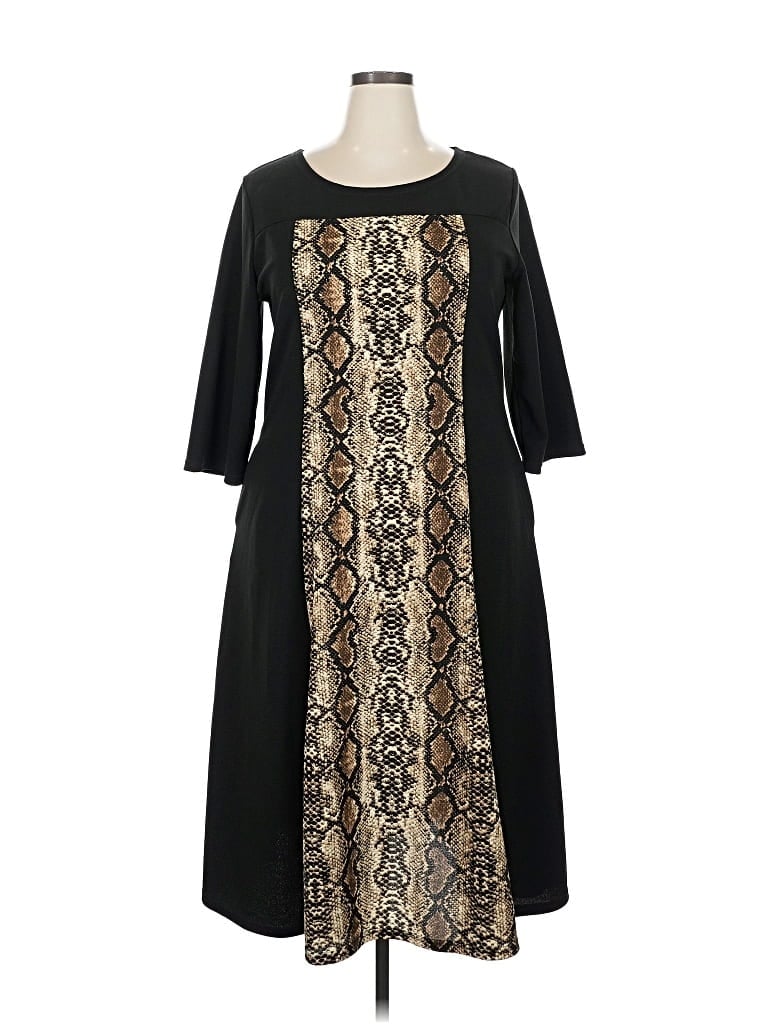 Pre-owned White Mark Casual Dress In Black