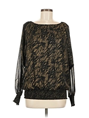 American Glamour by Badgley Mischka Long Sleeve Blouse (view 1)
