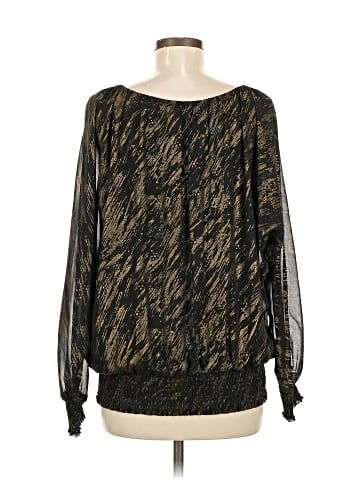 American Glamour by Badgley Mischka Long Sleeve Blouse (view 2)