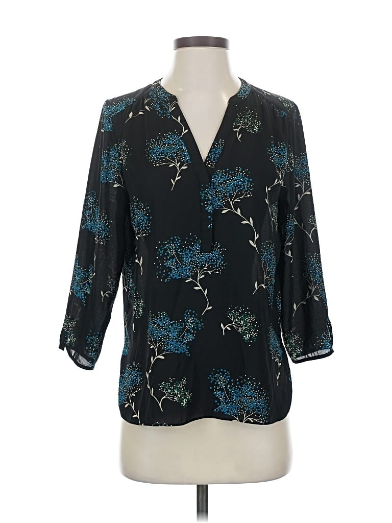 Pre-owned Nydj 3/4 Sleeve Blouse In Blue