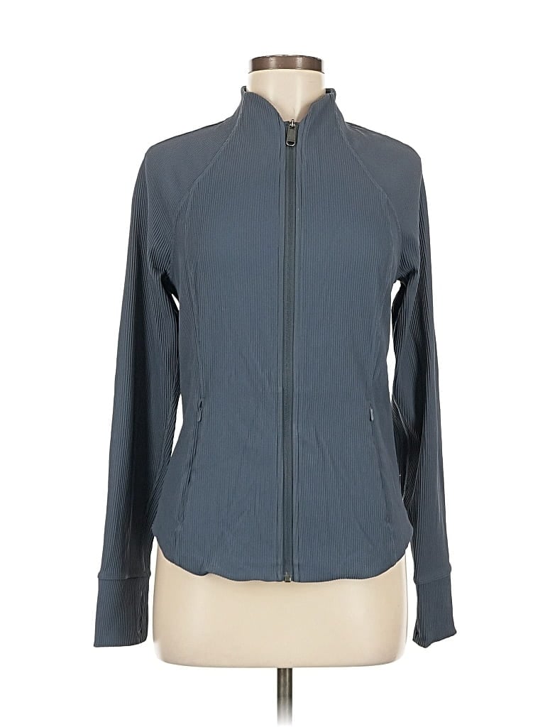 Pre-owned Athleta Track Jacket In Blue