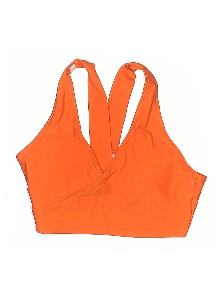Pre-owned Unbranded Swimsuit Top Orange Swimwear