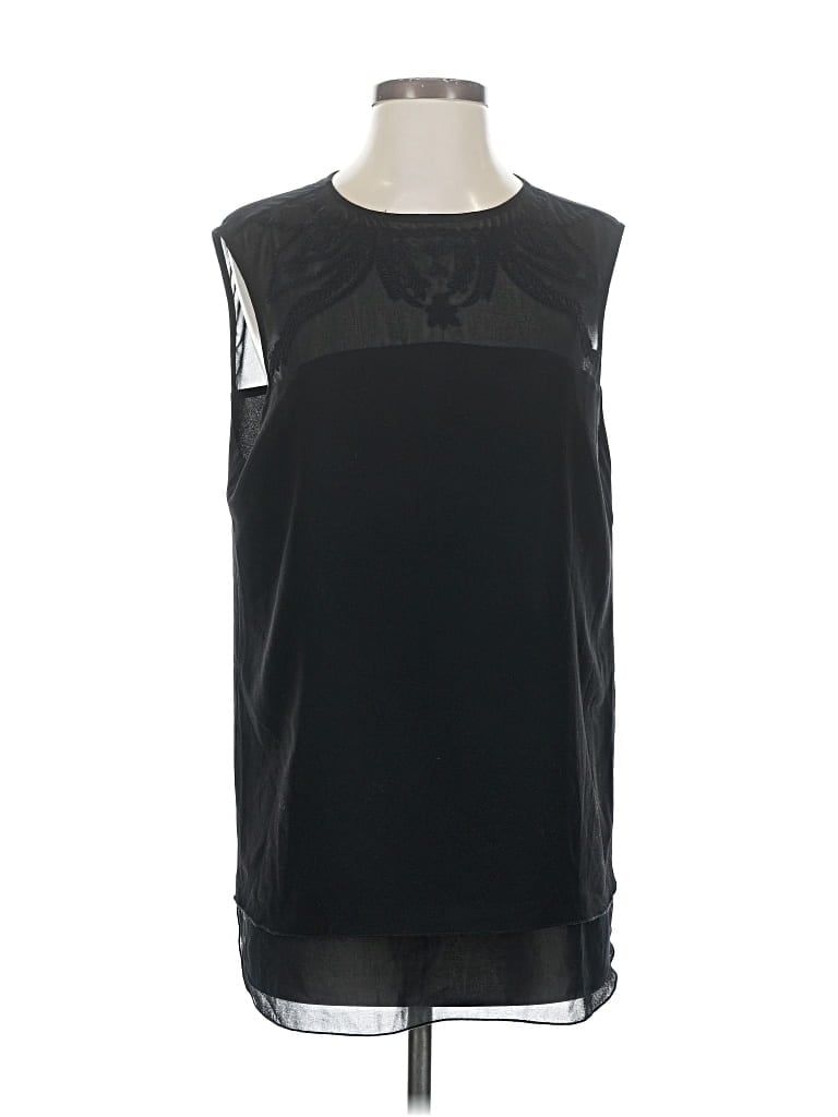 Pre-owned Cooper & Ella Sleeveless Blouse In Black