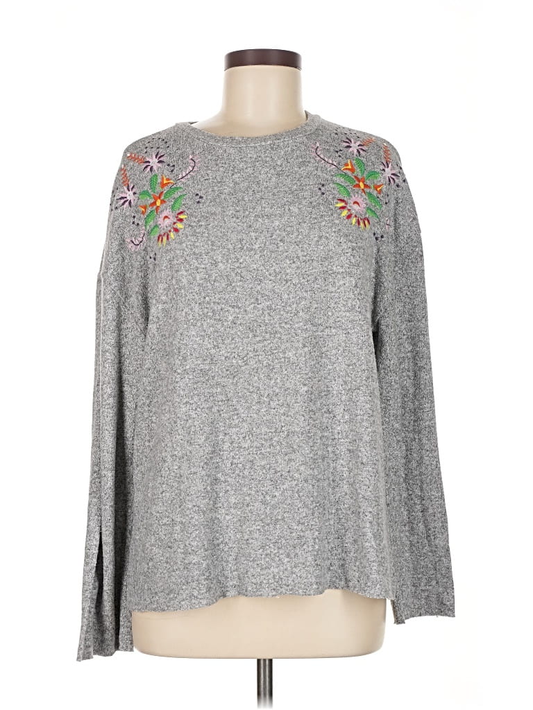 Pre-owned Trafaluc By Zara Pullover Sweater In Gray