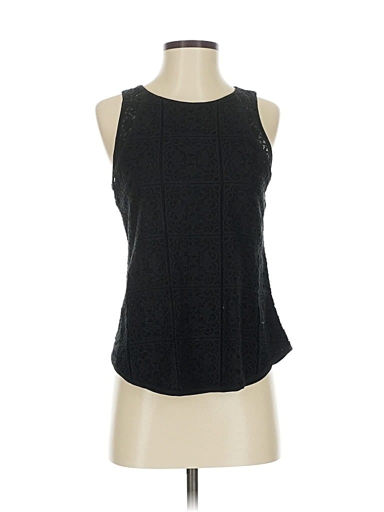 Pre-owned Ann Taylor Sleeveless Blouse In Black