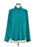 Torrid 100% Polyester Teal Long Sleeve Blouse Size Med Plus (00) - photo 1