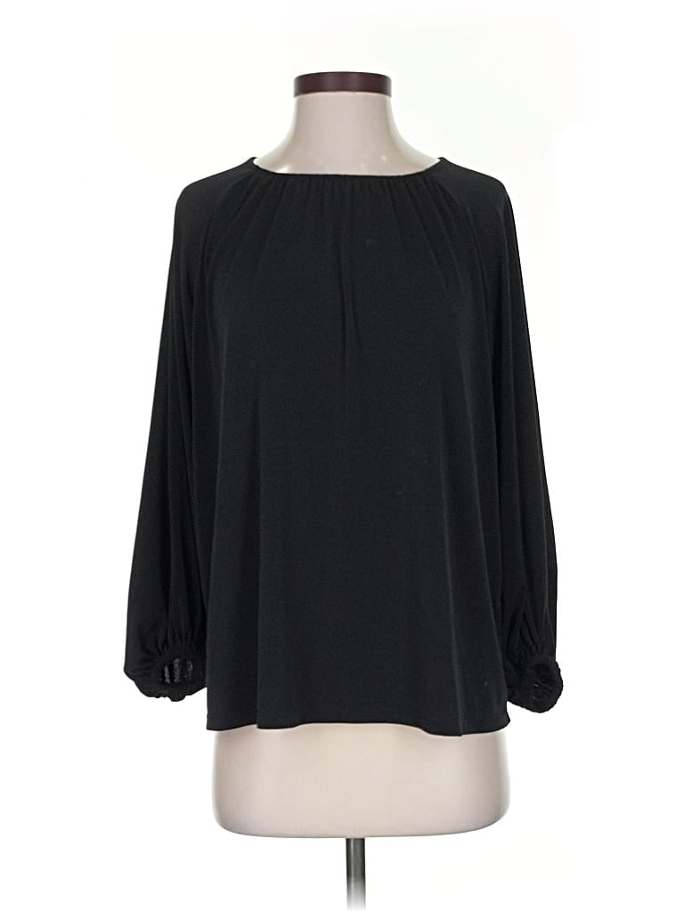 Pre-owned Banana Republic Factory Store 3/4 Sleeve Blouse In Black